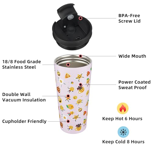 Image of BJPKPK 22 oz Coffee Tumbler with Straw, Insulated Stainless Steel Cup