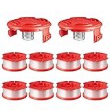 Chway 10 Pcs CMZST0653 Weed Eater Strings Compatible with Craftsman Weed Eater CMCST900, CMESTA900, CMESTE920, CMCST98020, 8 Pcs 0.065’’ Spools, 2 Pcs CMZST120SC Caps and 2 Pcs Springs