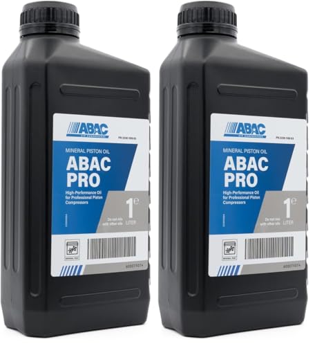 Lata de 1L de aceite lubricante para compresores de pistón ABAC PRO (Paquete de 2)