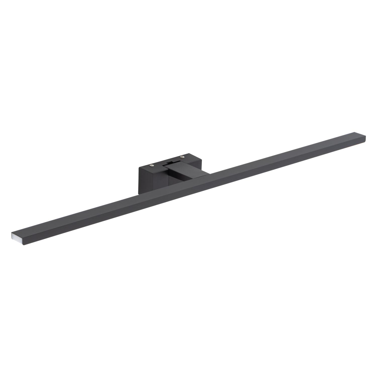 LED Spiegelleuchte Bad 80 cm lang groß IP44 Schwarz 4000 K 1100 lm neutralweißes Licht hell Metall Wandlampe innen Spiegel Badezimmer