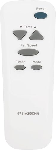 6711A20034G Reemplazo de control remoto para LG Aire acondicionado M8004R LW1010ER LW1210ER LW8014ER LW8015ER M1004R LW7000ER LW2514ER LW2510ER