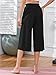 iChunhua Wide Leg Yoga Pants for Women Palazzo Crop Pants Loose Comfy Cropped Lounge Pajama Yoga Capris for Women Black XXL