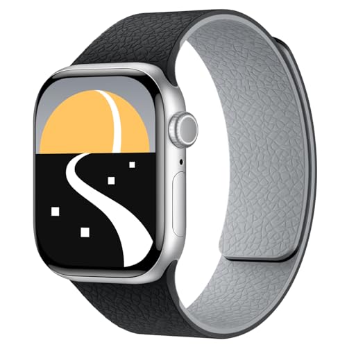 Magnetic Watch Band Compatible with Apple Watch Bands 38/40/41/42/44/45/46/49mm for Men Women, Strong Magnet Soft Silicone Waterproof Strap for iWatch Series 11/10/9/8/7/6/5/4/2/1 SE Ultra 3/2