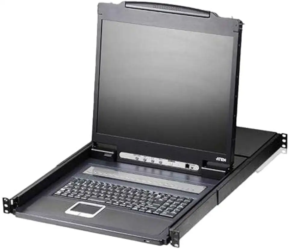 ATEN CL1316N-ATA-AU 16-Port PS/2-USB VGA Single Rail LCD KVM Switch, 19 Inch