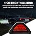 Gasedin F1 Style Brake Light, Triangle Warning Flash with 12 LED, Waterproof F1 Style Triangle Rear Fog/Stop Light for Car, SUV, Truck (Red)