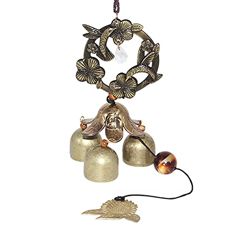 Hooshing Wreath Wind Chimes Metal Garden Bells Hummingbird Windchimes For Lucky Outdoor Garden Patio Hanging Decor Gift For Mother #TOP4