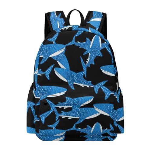 Sac à dos requin-baleine léger pour homme et femme avec système antivol