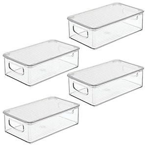mDesign Plastic Storage Bin Box Con...