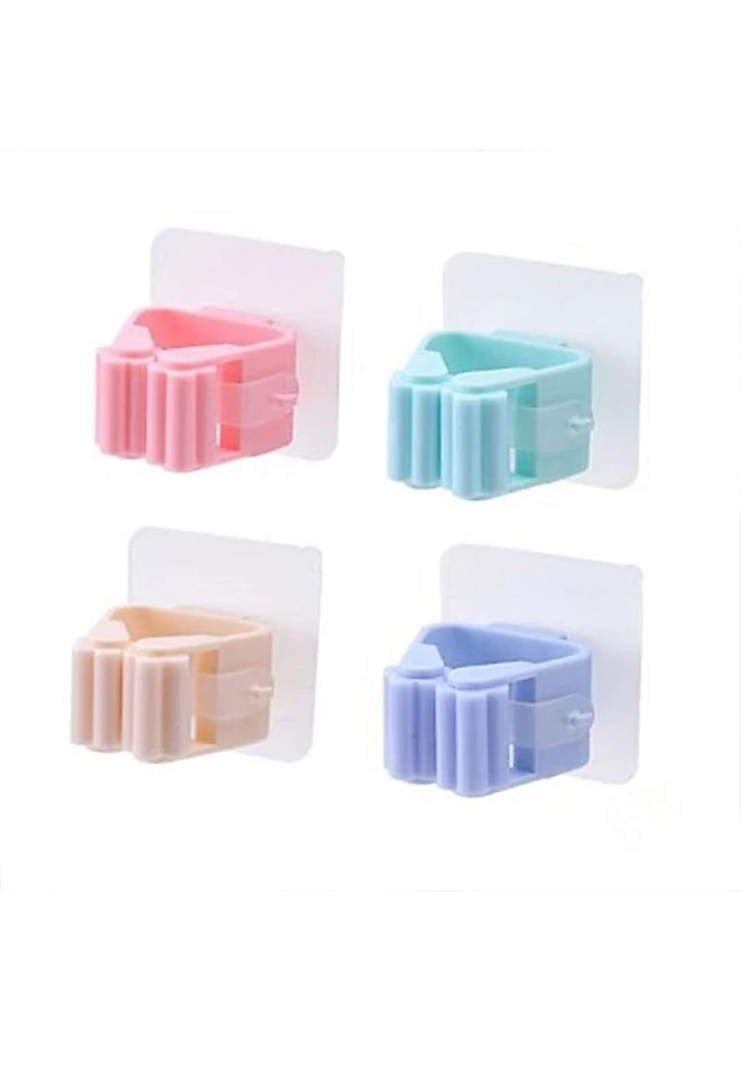 Magic Sticker Series Self Adhesive Multifunction Wall Mounted For Mop, Broom Pack of 4-image-43