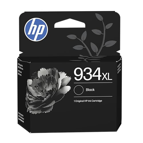 Image of HP 934XL Black Original Ink Cartridge, High Yield | Compatible with HP OfficeJet Pro 6200, 6800, yield 1000 pages (C2P23AE)