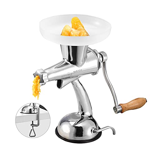 SmPinnaA Spremitore Manuale di Erba di Grano, Spremiagrumi di Frutta, Spremiagrumi Manuale di Erba di Grano con Base A Ventosa, Acciaio Inossidabile 304, Adatto per Una varietà di Frutta E