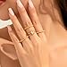 Fashion Gold Rings That Don't Tarnish Size 7 8 9 10 Dainty Gold Plated Ring Set Non Tarnish for Women Stackable Cubic Zirconia Rings Wedding (Gold3-Big Crystal, 9)