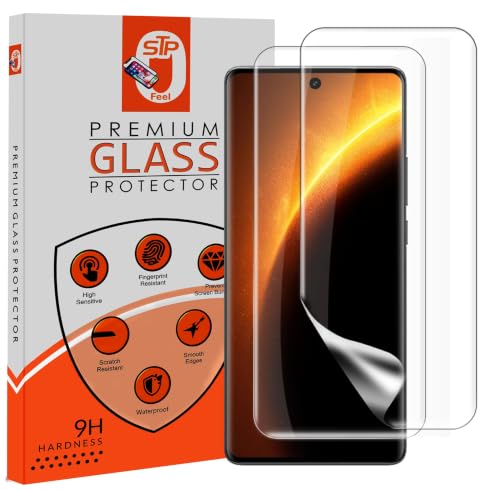 Image of STP FEEL 2 Pack Membrane Screen Protector Guard Compatible For Vivo X100 / X100 Pro (6.78 Inch) (Front Screen Guard) | Hydrogel Membrane Ultra Smooth Touch with Finger Print Support