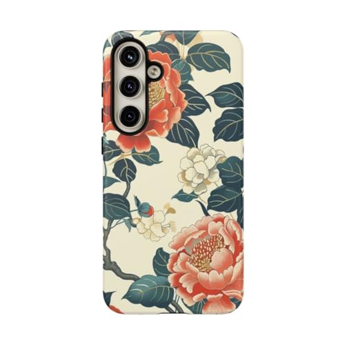 Coque rigide Samsung S24 Plus pivoines vintage pour le quotidien