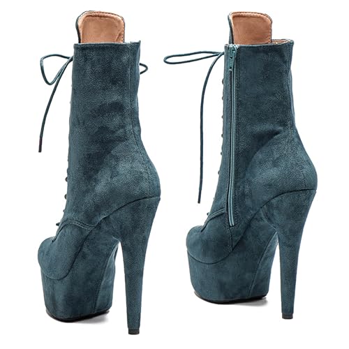 Image of WUXIN H&P 6 in Pole Dance Boot Shoes For Women,Exotic Stiletto Shoes Platform,Stiletto Platform Pole Dancing Ankle Boots Heels