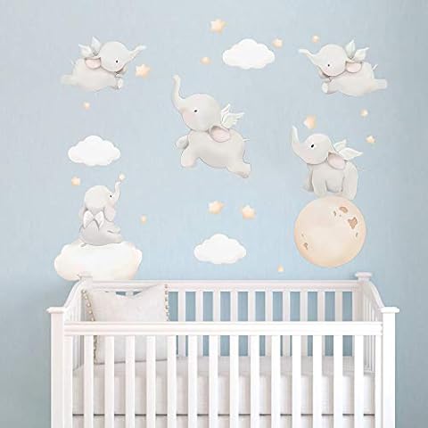 Runtoo Elephant Wall Decals for Kids Cover