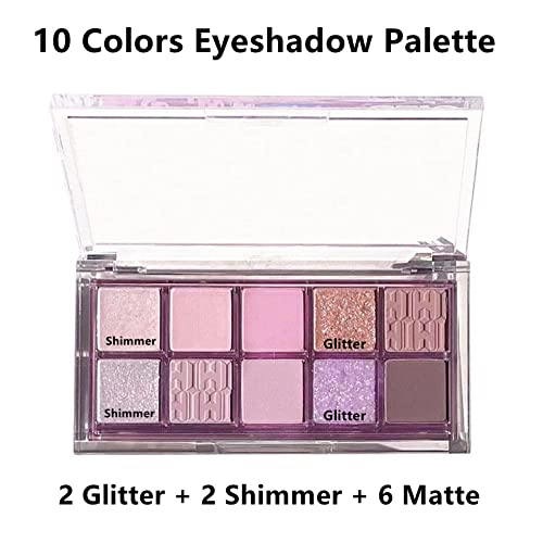 Go Ho 10 Colors Eyeshadow Palette,Matte&Glitter Eyeshadow Makeup,High Pigmented Shades,Naturing-Looking, High Pigment Waterproof Cool Eye Eyeshadow Palette,14 Midsummer Dream #TOP2