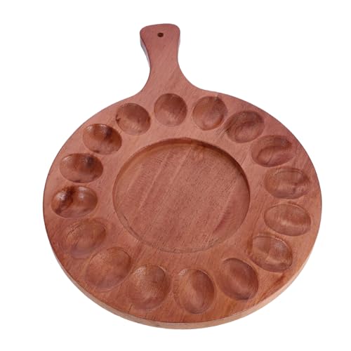 OFFSCH Wooden Egg Tray Versatile Serving Plate Deviled Egg Holder Dessert Plate