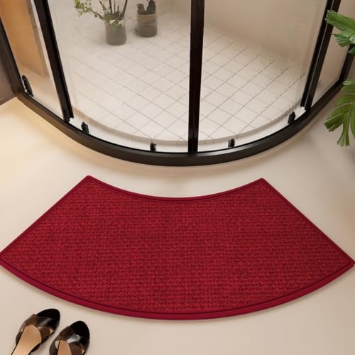 Tapis de douche courbé en quart de cercle, le textile antidérapant pour angle - 2