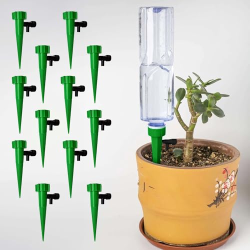 Image of Cinagro (Pack of 12) Drip Irrigation kit for Home Garden, Self-Watering Spikes, Drip Spikes for Plants, Home Garden, Automatic Plant Watering Devices