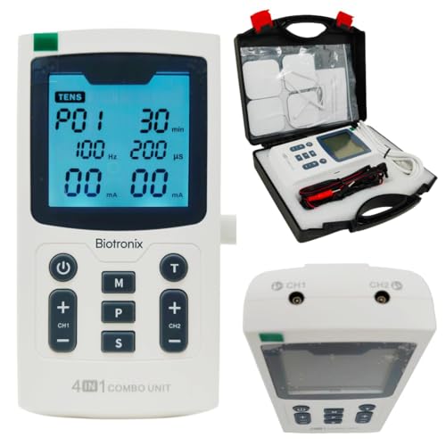 Image of Combi 4 in 1 TENS EMS IFT RUSSIAN Current Machine - Professional Pain Relief for Physiotherapy - Imported Physiotherapy Machine for Home & Clinic Use