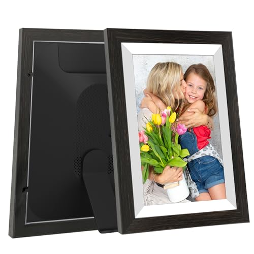Image of Akimart 32GB 10.1 Inch Wood Digital Photo Frame 1280x800 IPS LCD Touch Screen,Smart WiFi Digital Picture Frame, Auto-Rotate Portrait and Landscape, Share Moments Instantly via Frameo App from Anywhere