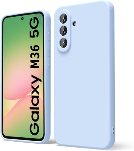 Image of DIZORO Microfiber Candy Cover for Samsung Galaxy M36 5G Full Camera Protection Premium Liquid Silicon Case Flexible Bumper Case for Samsung Galaxy m36 5G Carolina
