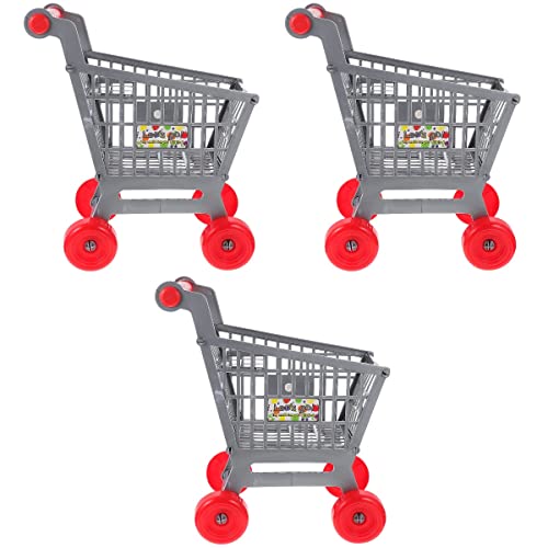 VILLCASE 3 Stücke Mini Warenkorb Kinder Mini Supermarkt Handcart Lagerung Spielzeug Kinder Simulation Warenkorb…