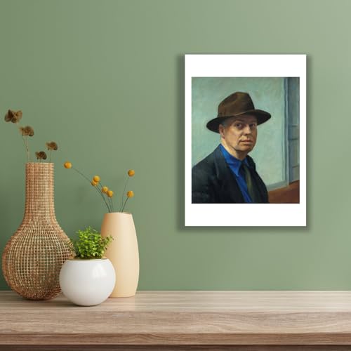 Evitez les reflets avec l'impression d'art mate Edward Hopper Autoportrait medium - 3