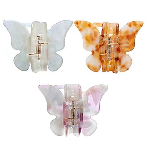 Butterfly Hair Clips Sinide Beautiful Mini Butterfly Hair Claw Clips Small Hair Accessories for Girls and Women