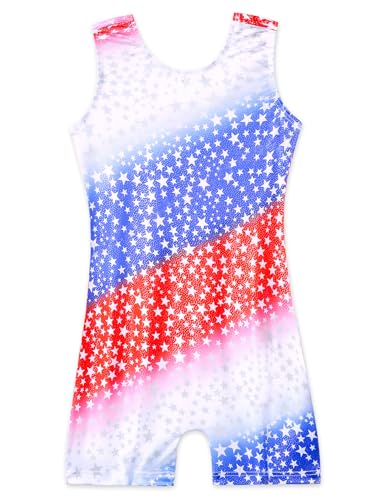 Image of Domusgo Gymnastics Leotards for Girls Sparkly One Piece Biketard Size 1-10Y