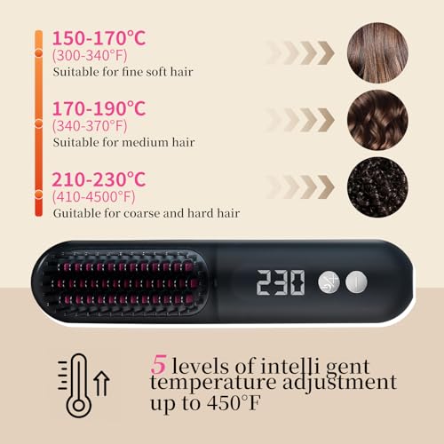 New go Brush pro 2026 - Cepillo alisador portátil inalámbrico miniatura 6