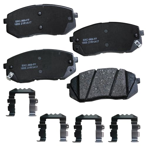 Bendix Premium SBC1855 Ceramic Front Brake Pads for Select Models Hyundai Elantra GT, Kona, Sonata, Veloster, Kia Forte, Optima, Seltos, Soul, Soul EV