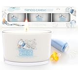TRINIDa Candles Baby Powder Scented, 3 Pack Jasmine & Orange Blossom, Lemon & Musk Scented Candles for Home, Luxury Soy Wax Glass Jar Candle