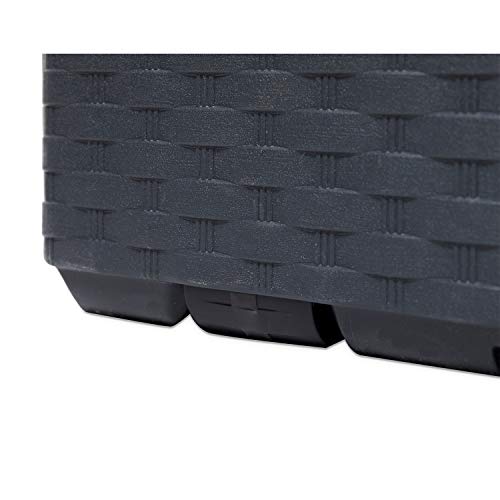 Toomax Z175E097 Portofino Weather Resistant Heavy Duty 90 Gallon Novel Resin Outdoor Storage Deck Box W/Lockable Lid & 450 Pound Weight Capacity, Gray #TOP4