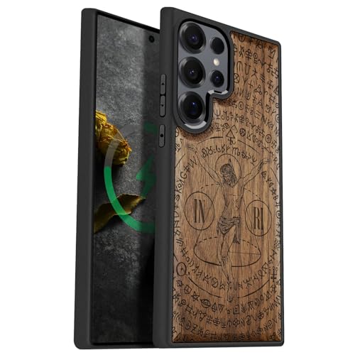 Étui pour Samsung S25 Ultra en bois de noyer à offrir à un proche