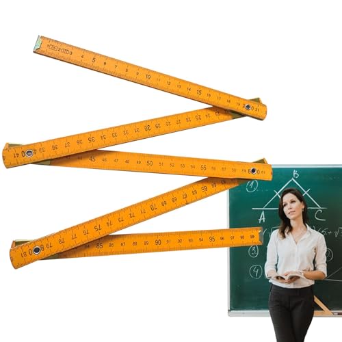 木製折りたたみ定規 - 学校用 1 メートル折りたたみ定規 | メートルスケール定規測定定規スティック木製描画 ツール木製折りたたみ定規 折りたたみ定規 木製定規 メートルスケール定規 描画ツール 教材 折りたたみ 1 メートル定規 折りたたみ定規
