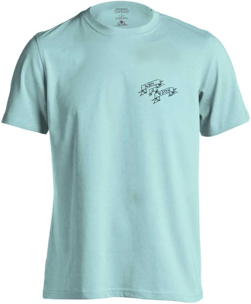 Born of Water Skull and Speargun Spearfishing T-Shirt for Men: Scuba Diving