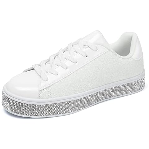UUBARIS Women's Sparkly Glitter Sneakers Cover