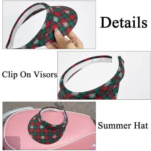 Image of Sun Visor Hats Women Wide Brim Adjustable Clip On Visors Beach Men Hat