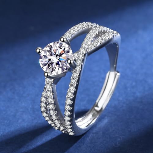 Bague Alliance Argent Massif Serti De Zirconiums Ronds En Tour Complet