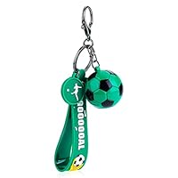 Llavero De Fútbol De Silicona Para Niños - Balón Blanco Con Cordón, Regalo Para Deportistas