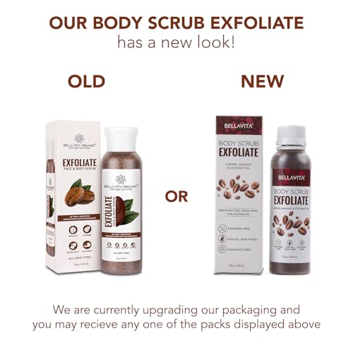 Bella Vita Organic Exfoliate Coffee Scrub for Face & Body, Blackhead Remover, De Tan Removal Ayurveda, Dirt Removal from Neck, Knees, Elbows, Arms 75 g (Pack of 1) - Image 2
