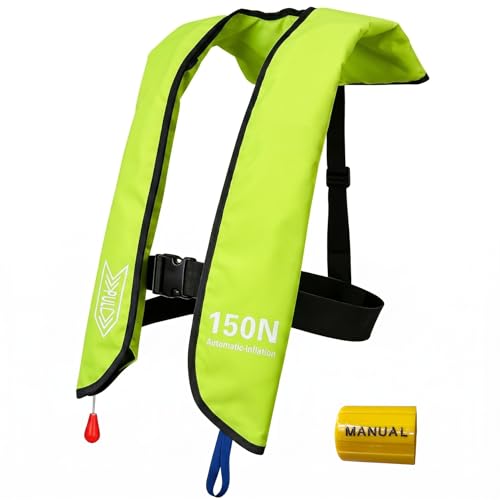 Image of Inflatable Life-Jacket for Adults| Life-Vest Inflation-PFD with Whistle| Automatic & Manual Lightweight Supports up to 300 lbs for Kayaking Fishing Boating