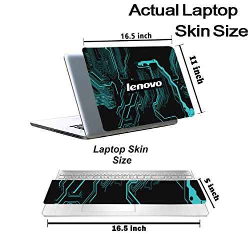 Image of Pattern L5 Top+Wrist Pad Vinyl Laptop Skin /Sticker /Cover for 17 to 17.3 Inches Laptops Laminated-Removable-HD Quality Compatible for Lenovo.(16.5x11 Inches)