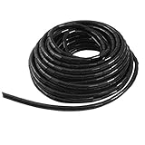 Copapa 17 m 55 pies PE negro polietileno espiral alambre envoltura tubo PC manejar cable 8 mm / 0.31 '' para cable de ordenador, cable de coche (8 mm de diámetro, 17 m), color negro