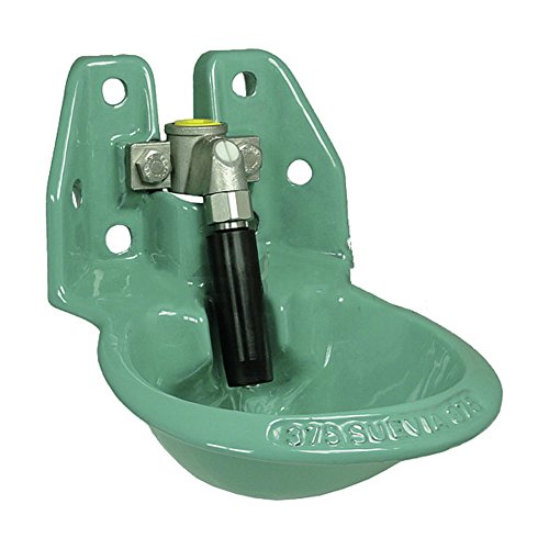 Suevia 1003759 Tränke SUEVIA Tränkebecken mit Lockwassermulde Modell 375 mit Edelstahl-Ventil 3/4 I