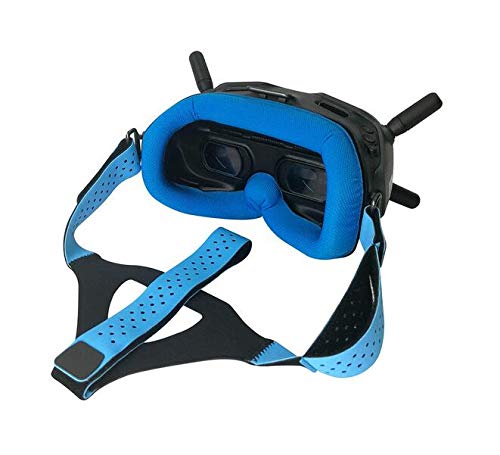 Ersatz-Set für Kopfband, Frontplatte, Augenpolster für digitale FPV-Brillen, Ersatz-Set für Lycra-Drohnenteile (blaues Ersatz-Set)