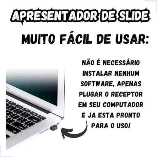 Apresentador Slide Apontador Laser Passador de Slides Controle Sem Fio