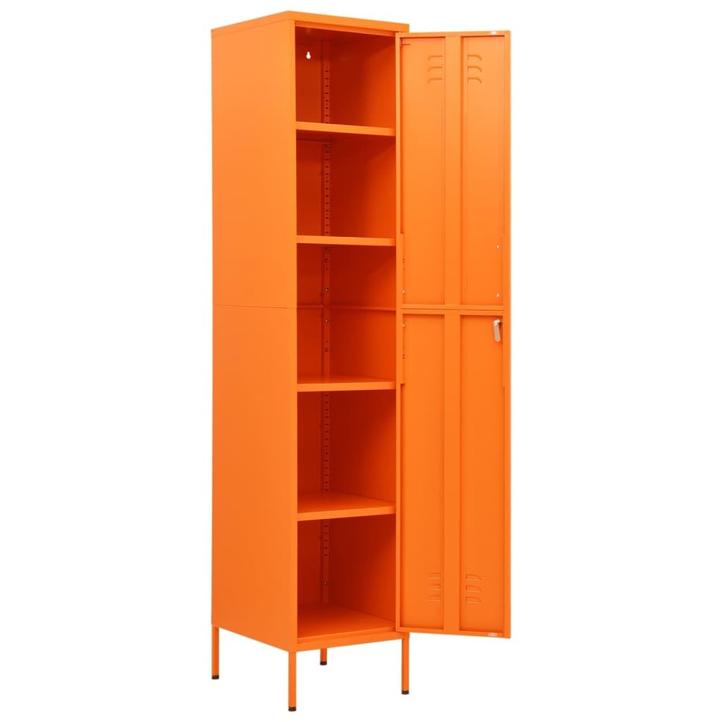 Générique Armoire à casiers Orange 35x46x180 cm Acier,Meubles, Armoires & Meubles de Rangement, Casiers & armoires de Rangement, Orange (Poids 24.4KG)